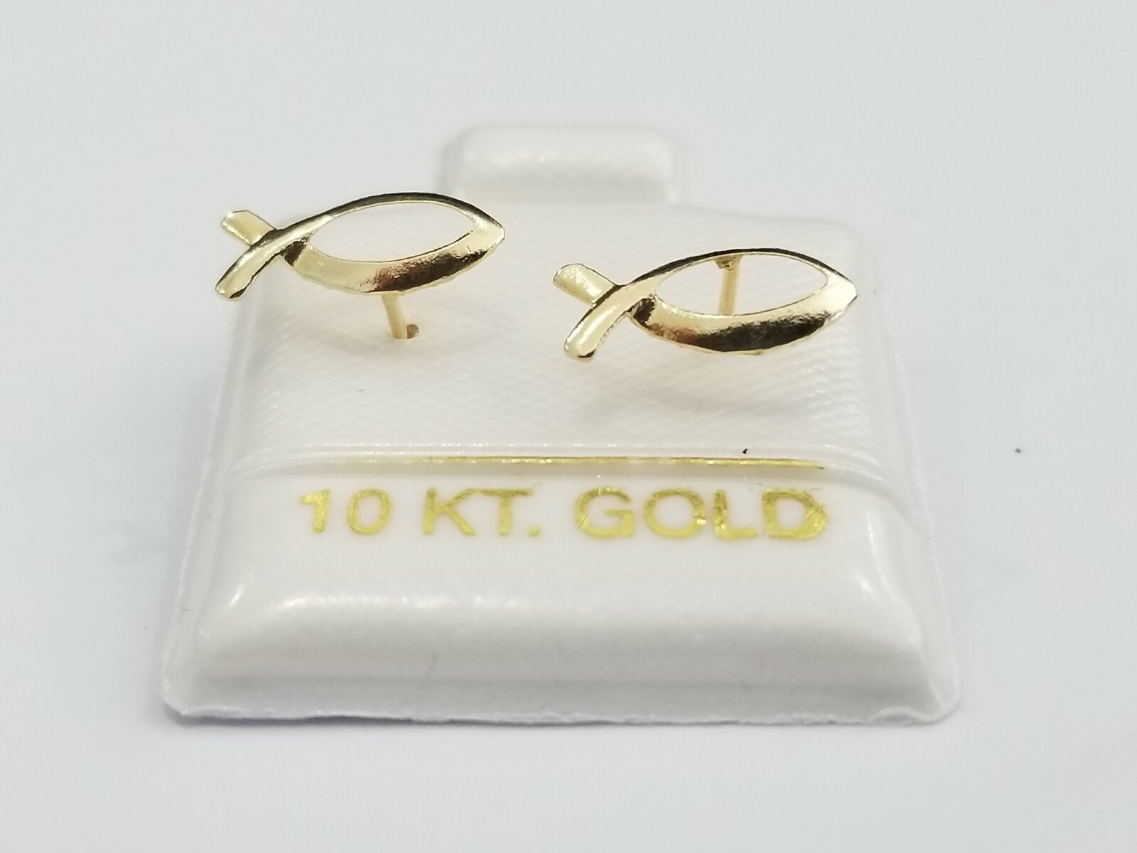 Clearance 10k Yellow Gold Christina Fish Jesus Girl Women All Ages Earring