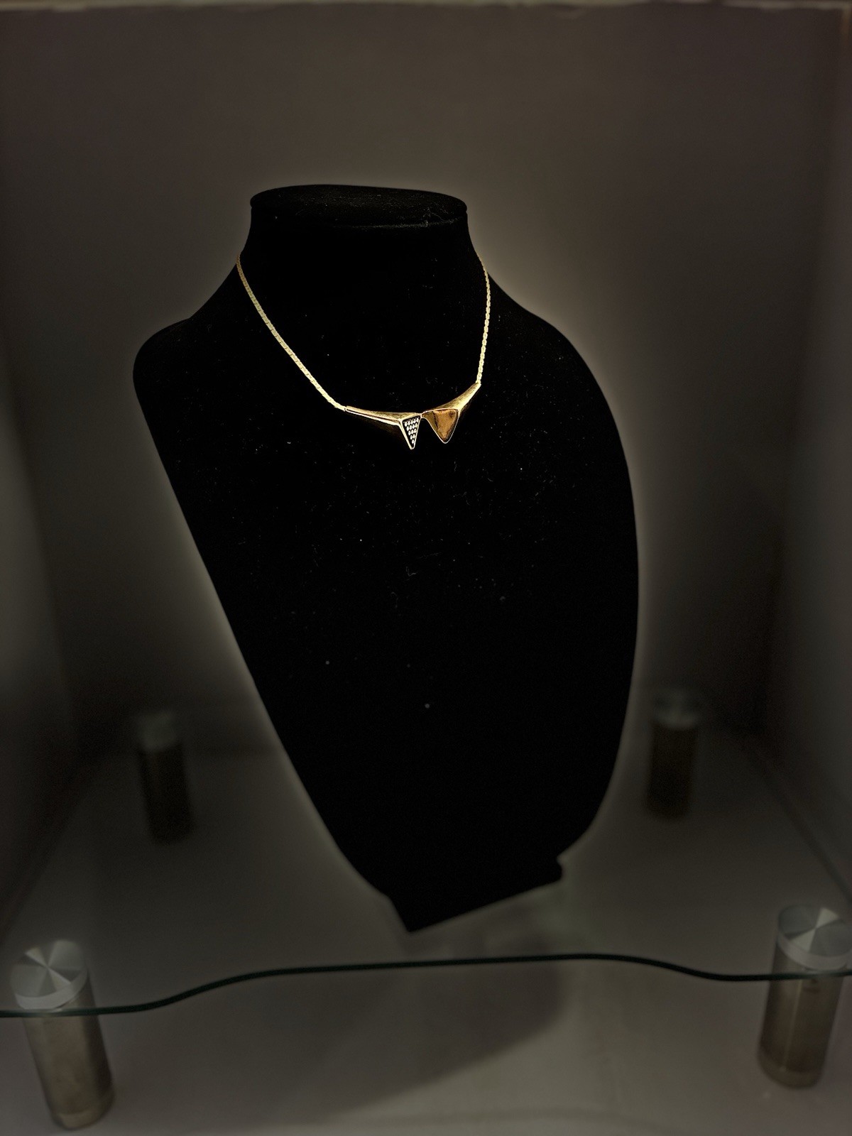VTG Caroline Emmons Capriccio Choker Necklace Jens Von Edler MCM Gold Tone Rhine