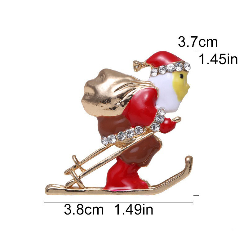 New Creative Christmas Collection Santa Claus Wreath Christmas Tree Shoes Brooch