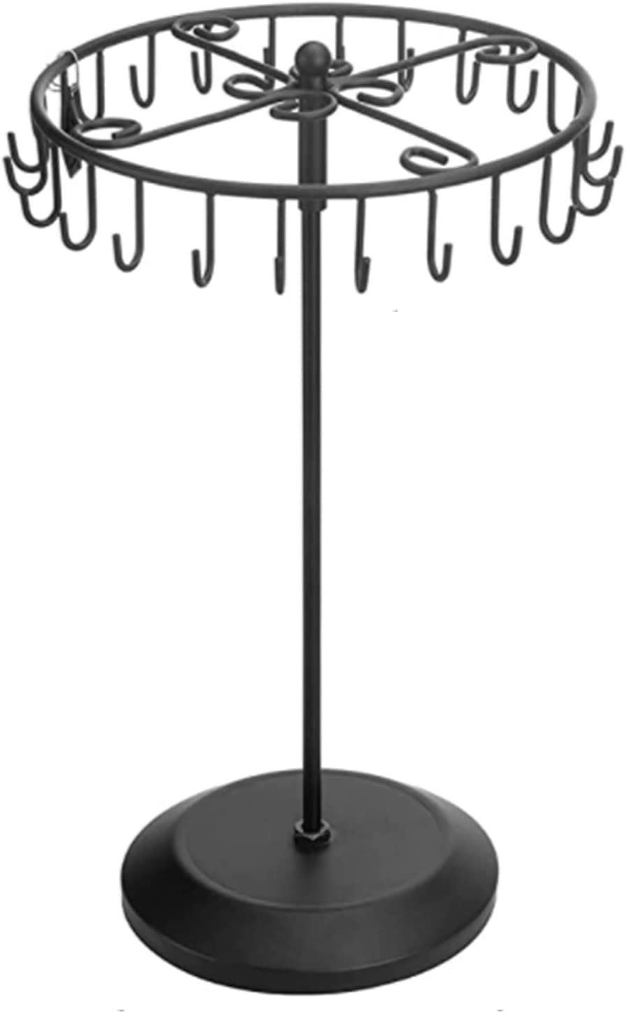 Rotating Necklace Holder Jewelry Organizer Display Stand 14-Inch with 23 Hooks B