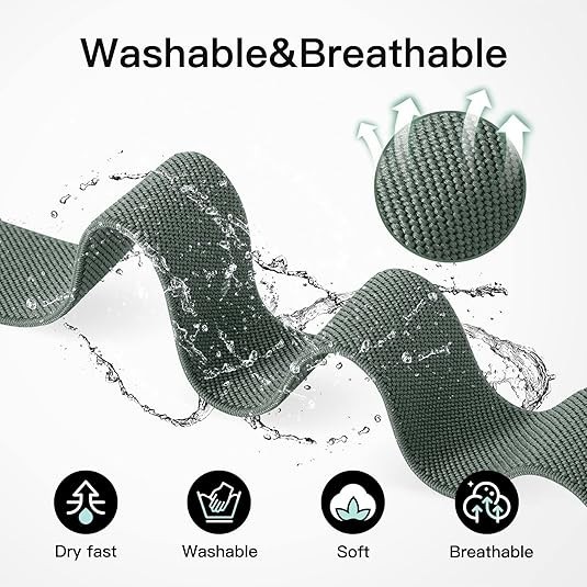 6 Pack Stretchy Nylon Watch Bands Compatible with Garmin Vivoactive 6/Vivoactive