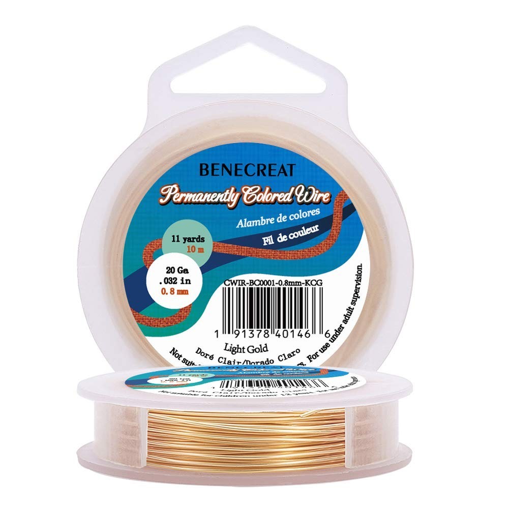20 Gauge Gold Plated Copper Wire – Tarnish Resistant for Jewelry Making – 33ft