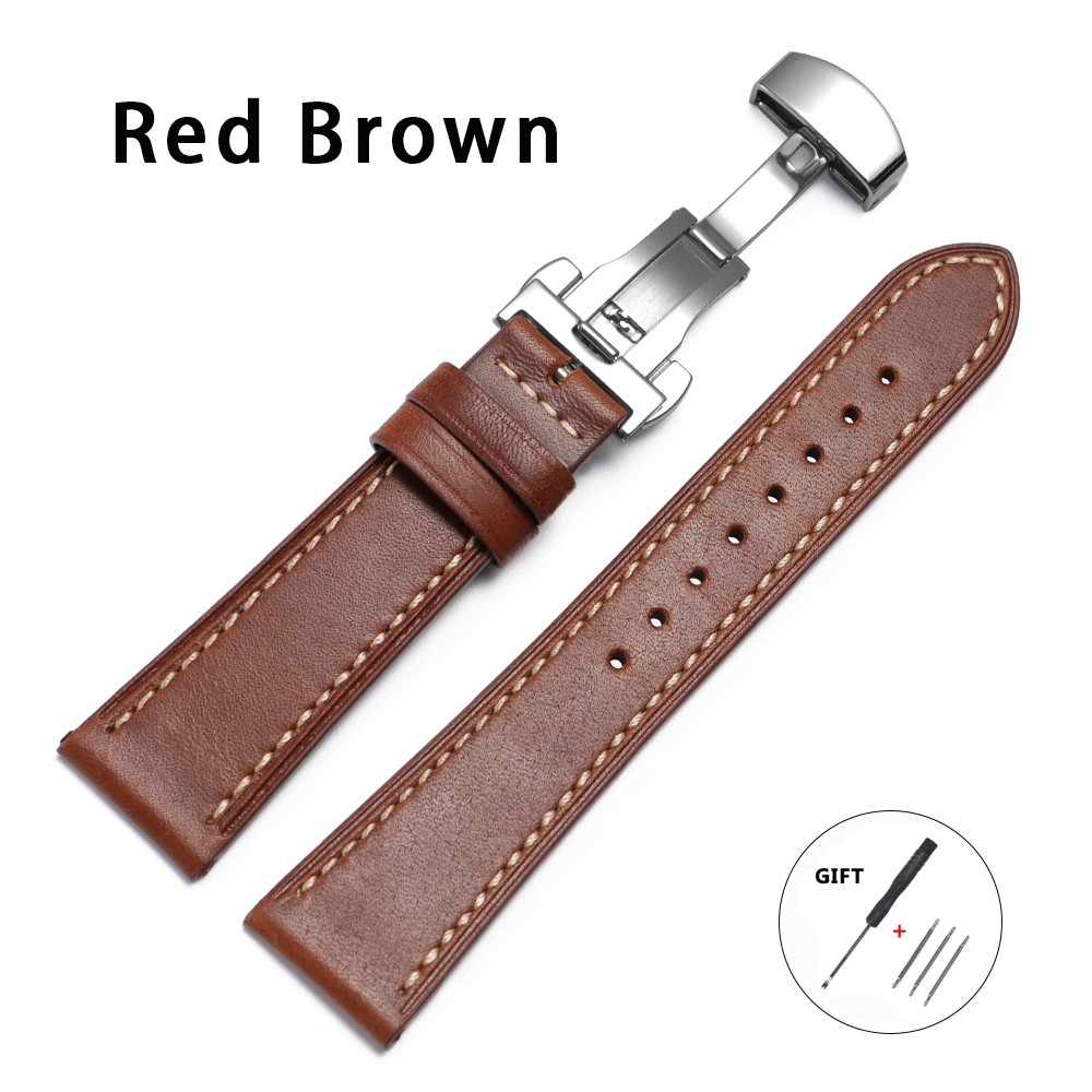 Replacement Leather Watch Band Genuine Watch Straps for Men Women Christmas Gift