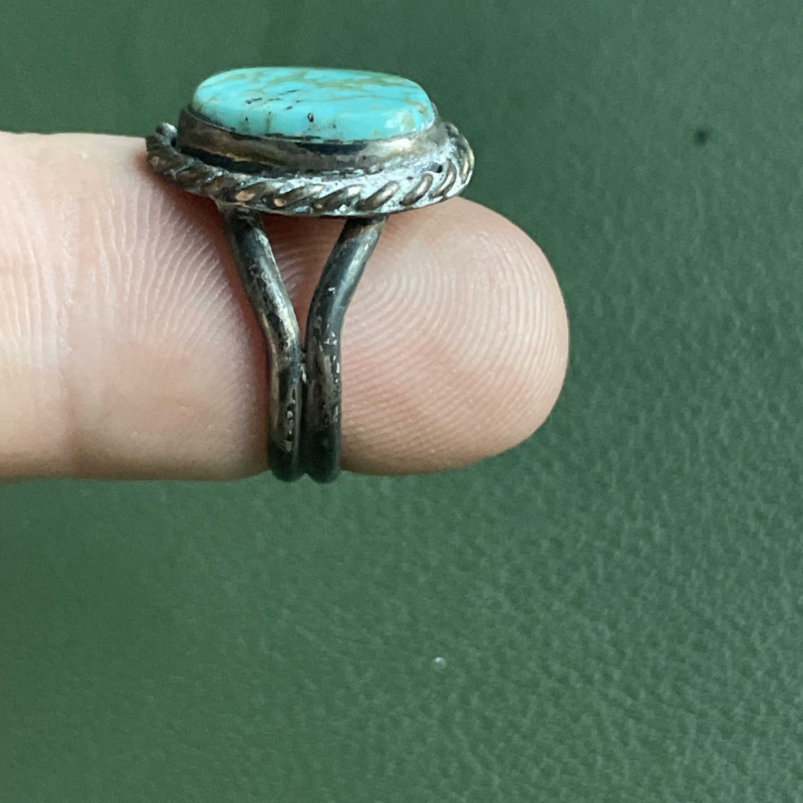 Vintage Sterling Silver Turquoise Jewelry Lot – Bracelet, Rings, Pin – 7 pieces
