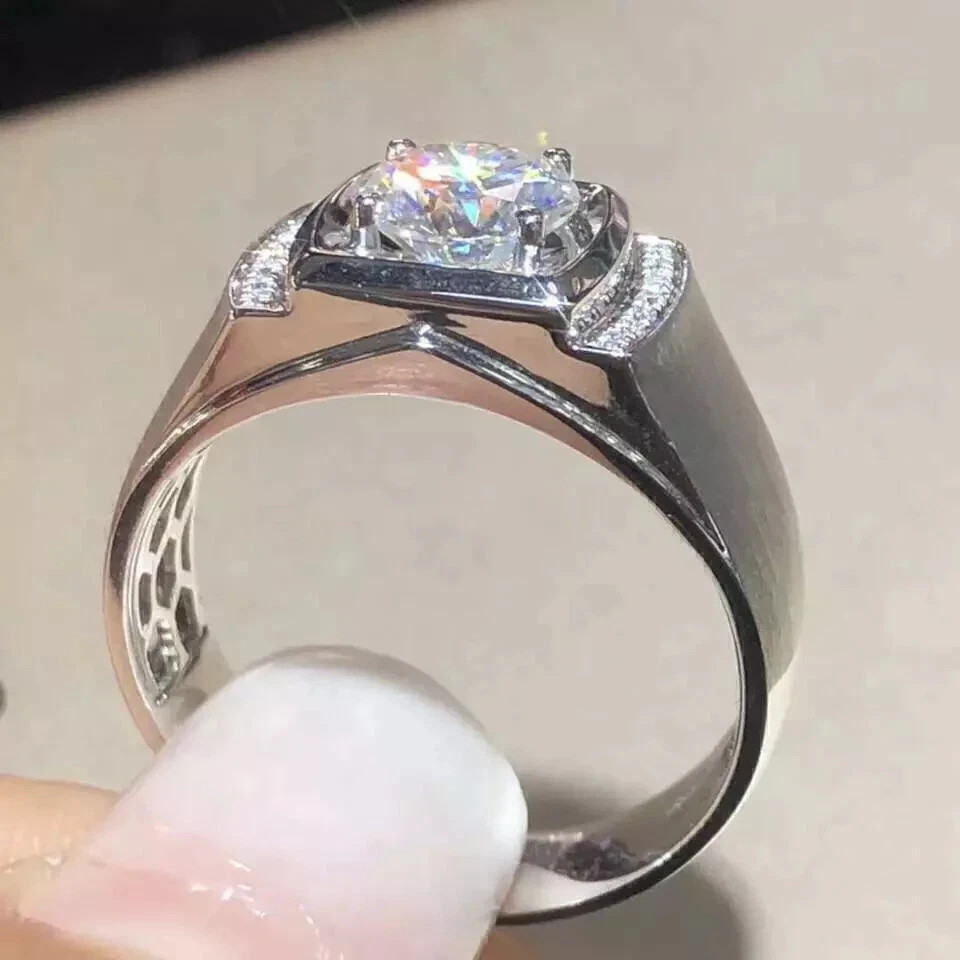 3Ct Round Cut Lab Created Diamond Solitaire Engagement Ring 14K White Gold FN