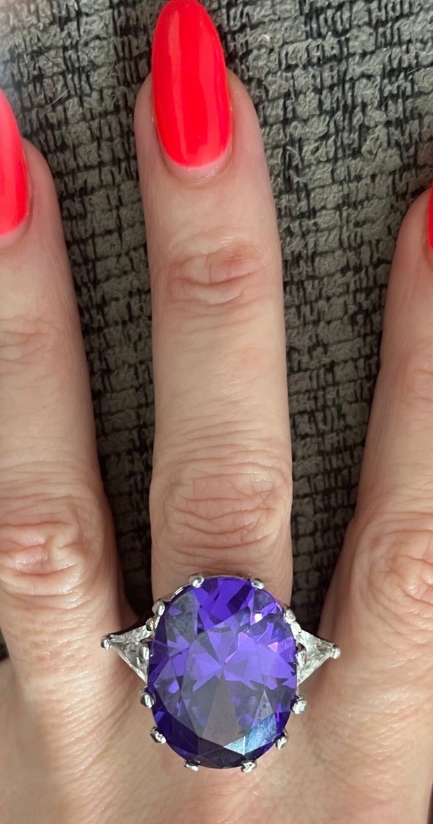 Fab”Amethyst” Large Cocktail Ring