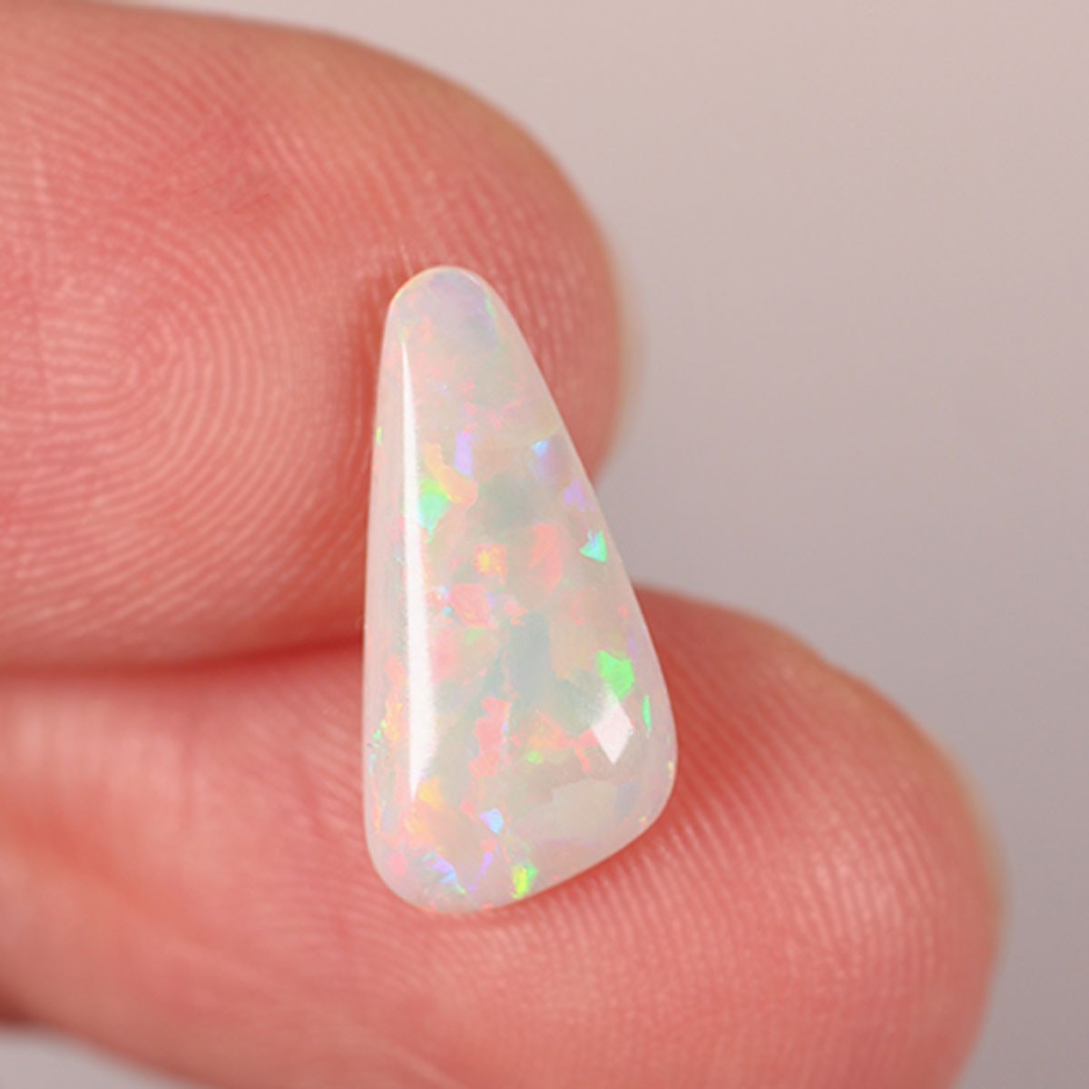1.5 ct Natural Solid Opal, 14.5 x 7.5 mm Polished Australian Light Opal