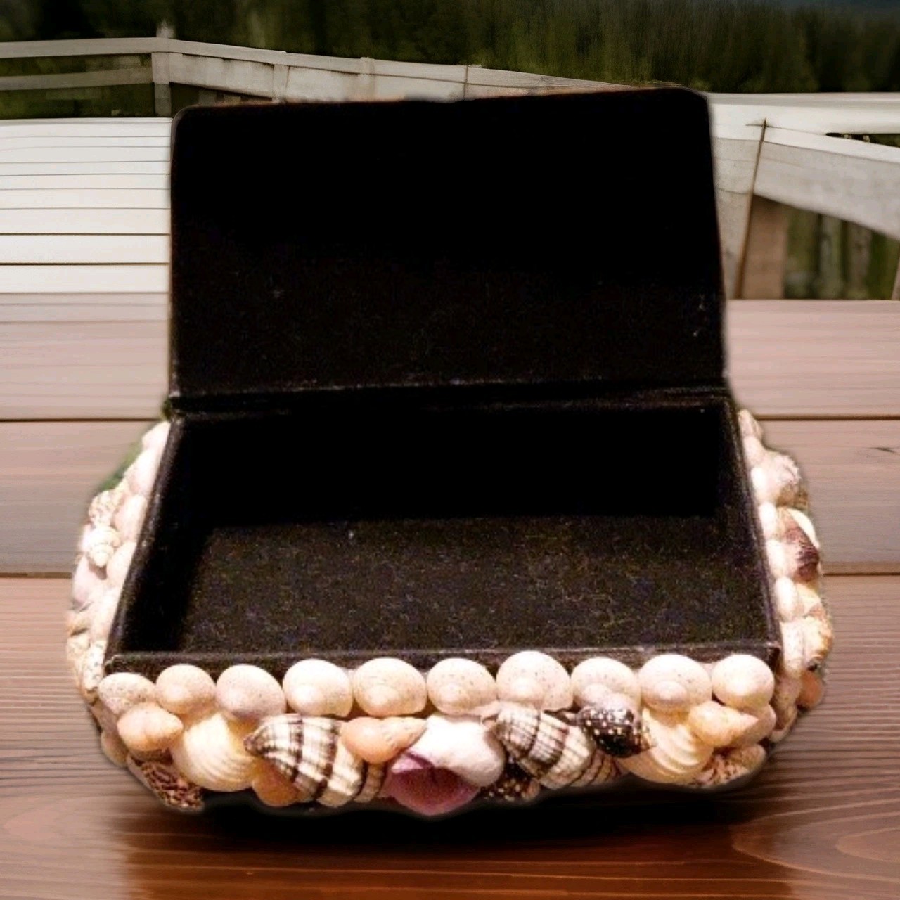 Jewelry Box Covered In Shells. 5 By 3.75 Inches. Pre-owned In Good Condition.