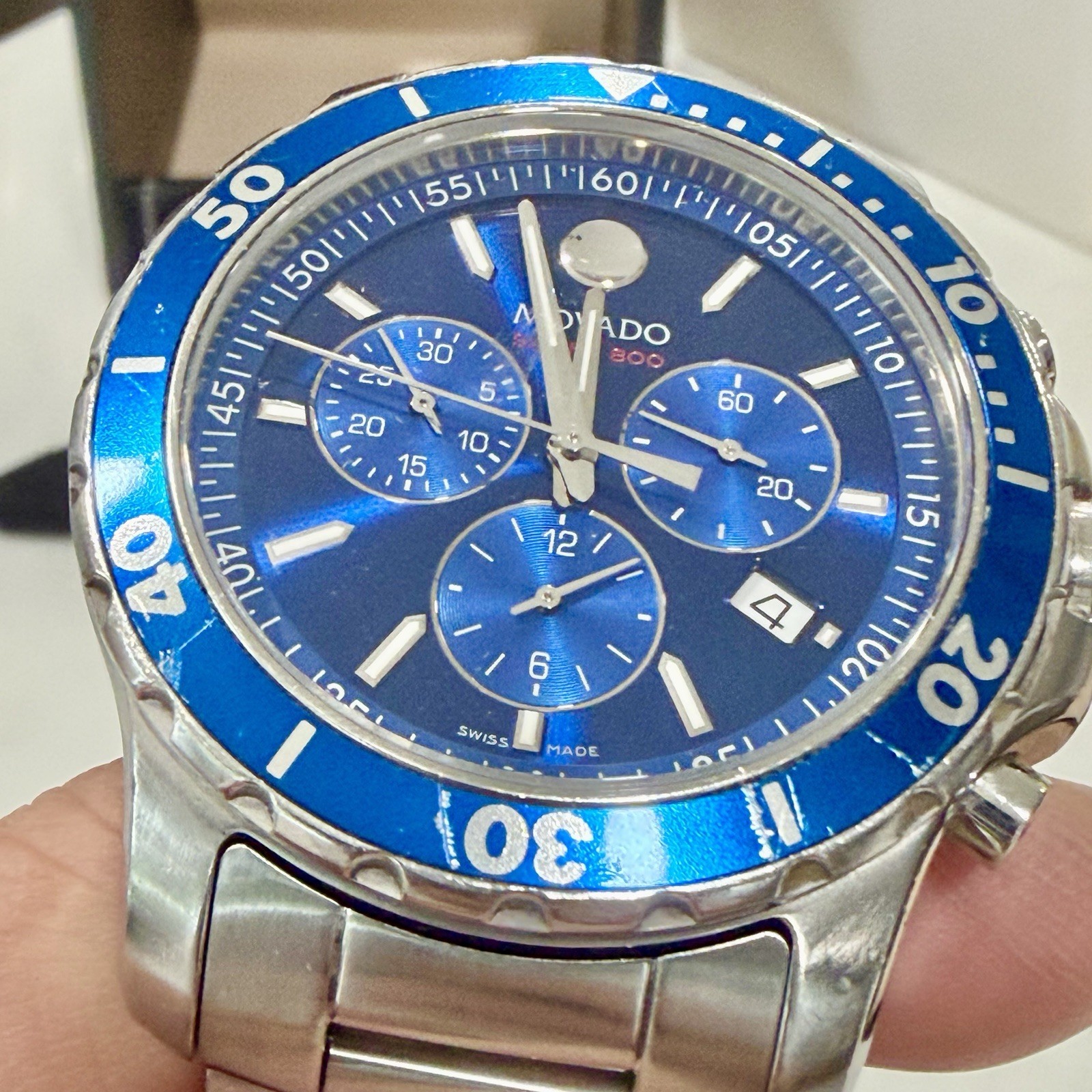 Movado Series 800 Men’s Stainless Steel Quartz Chronograph Watch 2600141