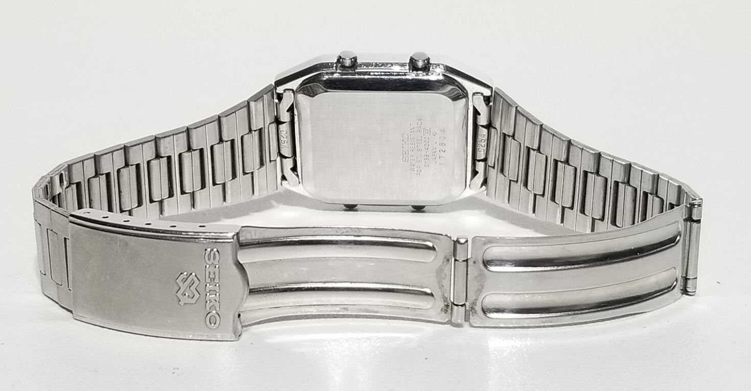 Rare Seiko Running Man D138-4000 Alarm Chronograph Stainless Watch Repair Parts