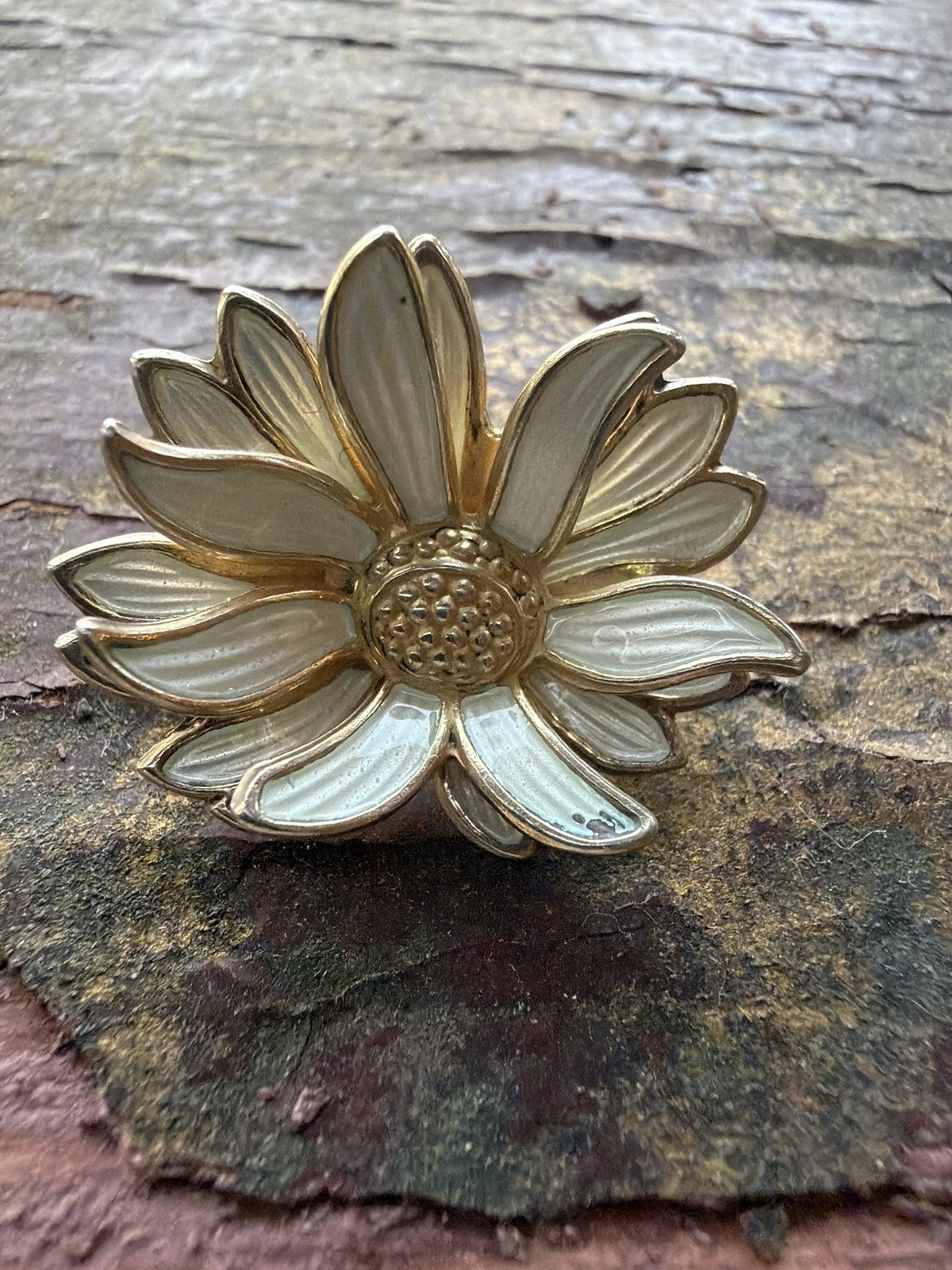 David Andersen Flower Brooch by Sterling Silver Enamel Norway Norwegian 2359