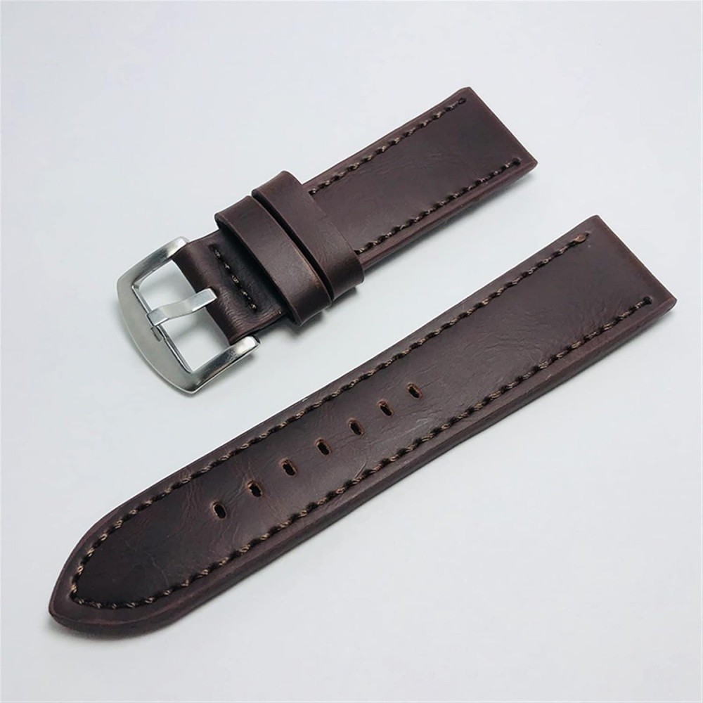 Simple Luxury Genuine Cowhide Leather Watch Band Strap 18mm-24mm Optional