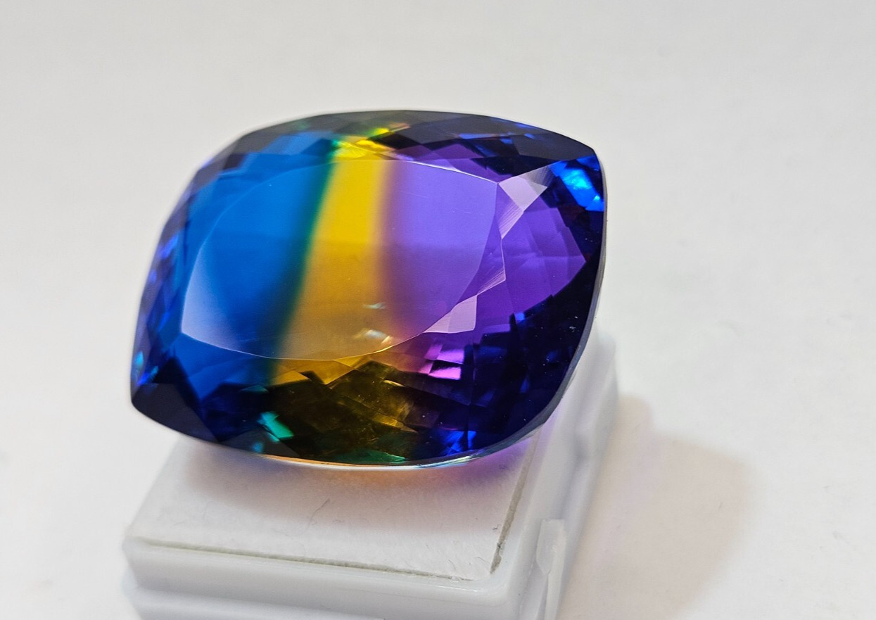 Bi-Colour Ametrine Natural Fancy Cut 90+ Ct Certified Loose Gemstone