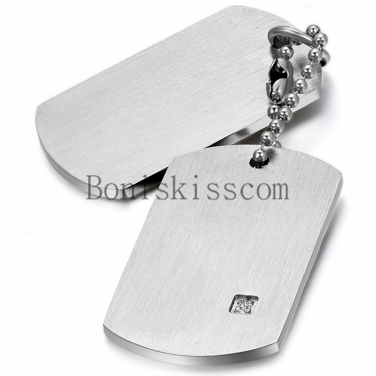 Men’s Personalized Engraved Custom DIY Photo Picture 2 Dog Tags Pendant Necklace