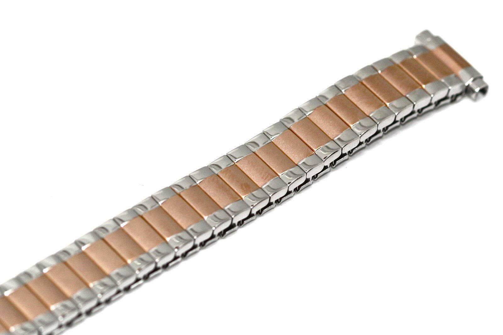 Speidel 10-13MM Two Tone Rose Gold Radial Twist O Flex Expansion Strap Watchband