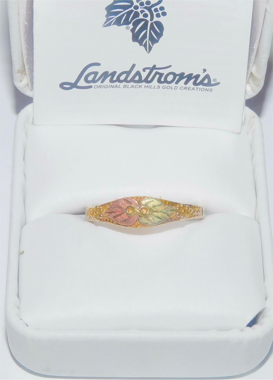 Black Hills Gold 10k Ladies Wide Front Band Ring Size 9 1/2