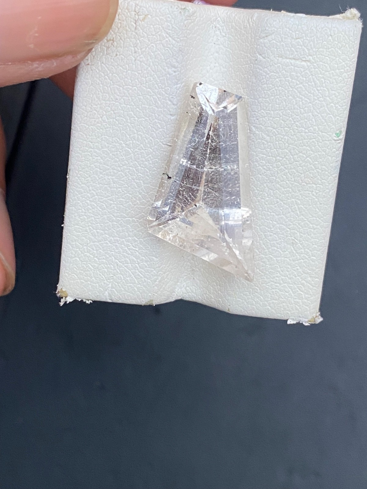 10.10 ct Natural cut heatedTopaz loss Gemstone cushion shape from Pakistan