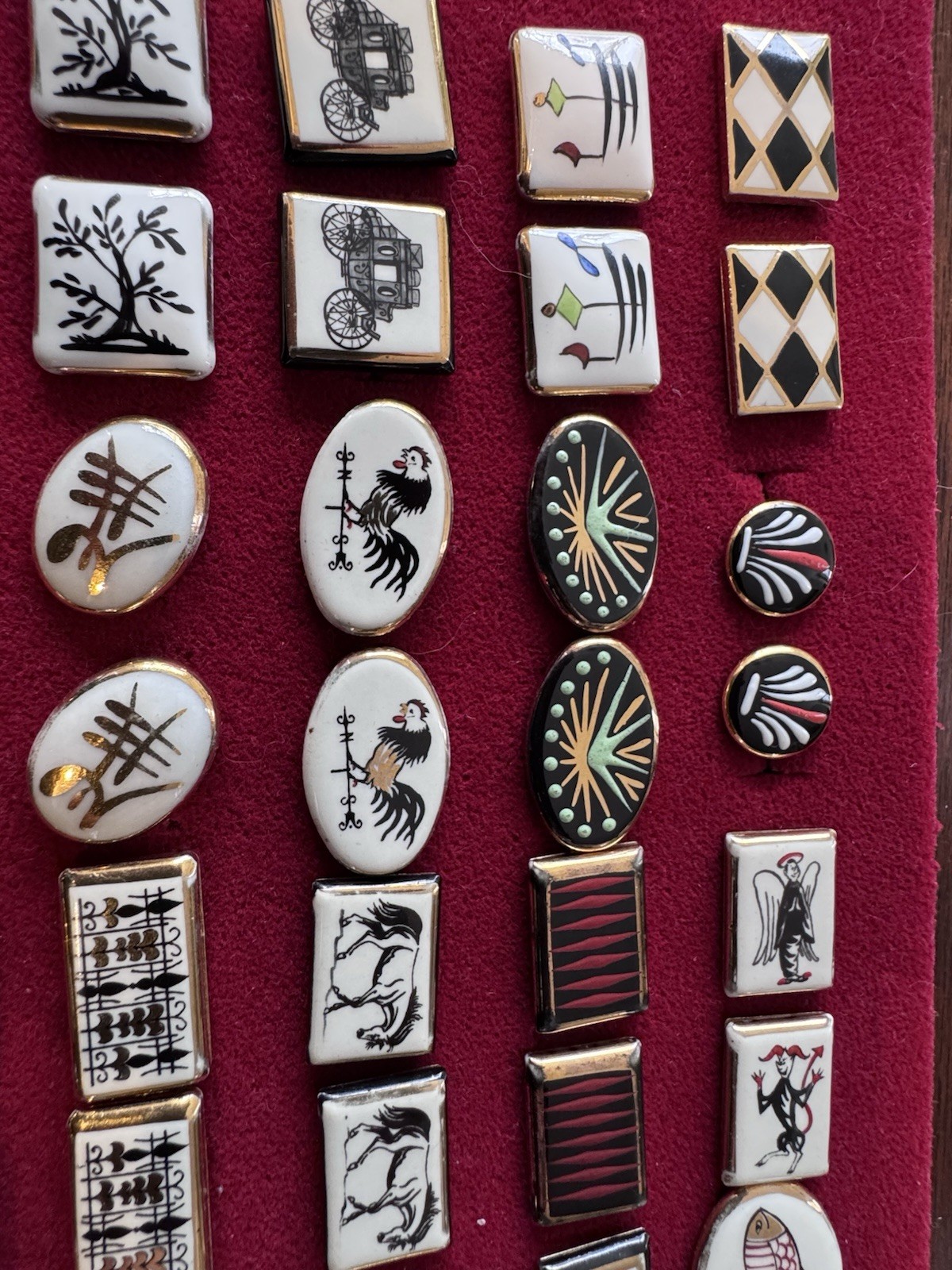 Victoria Flemming Vintage Glass Cufflinks 36 pairs!!!! some rare designs