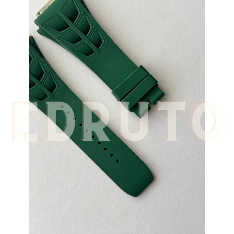 Replacement Green FKM Rubber Watch Strap For Richard Mille RM030 35-02 /03