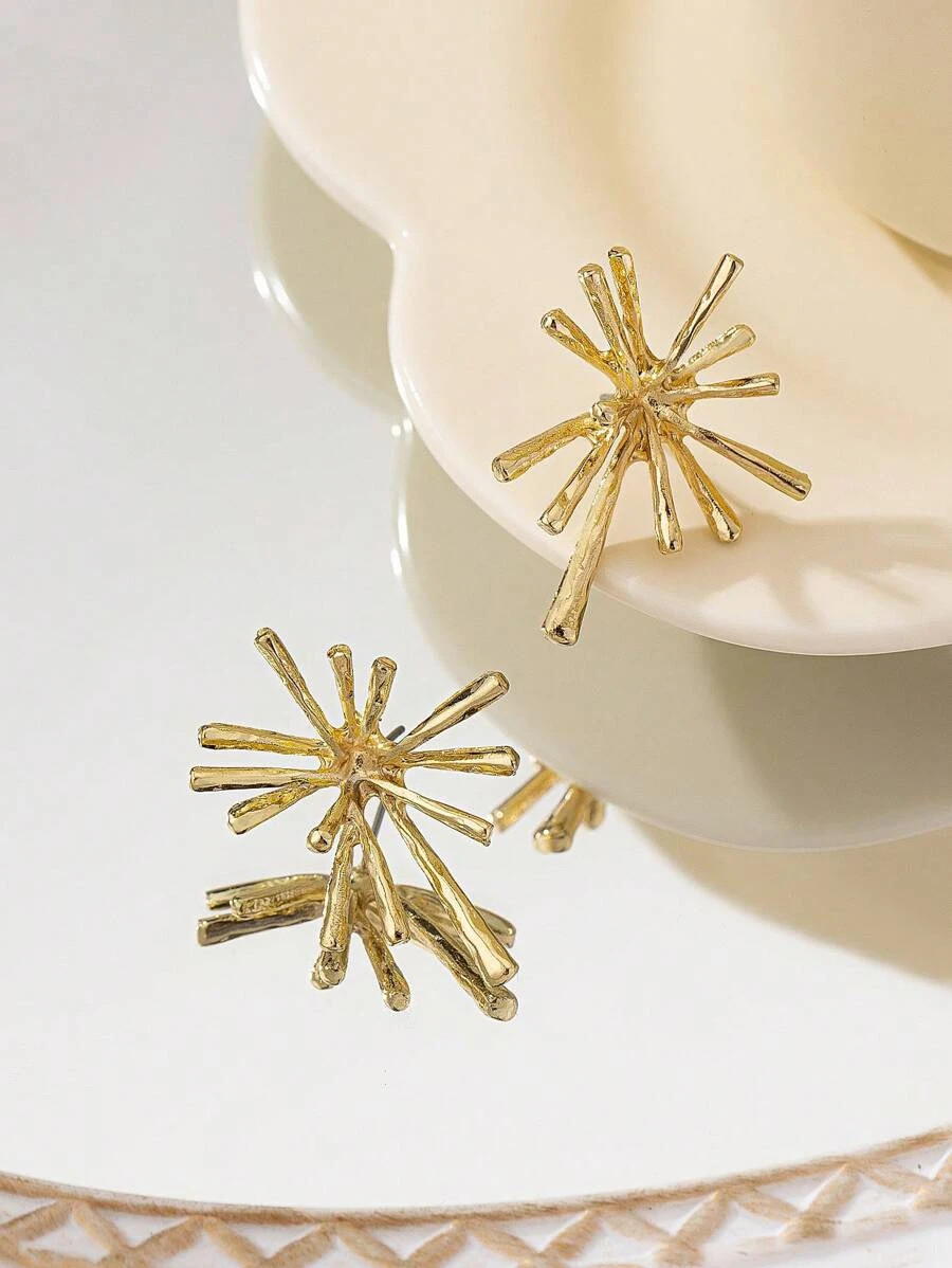 1 pair Sunflower Stud Earrings Elegant Floral Jewelry Women Gift