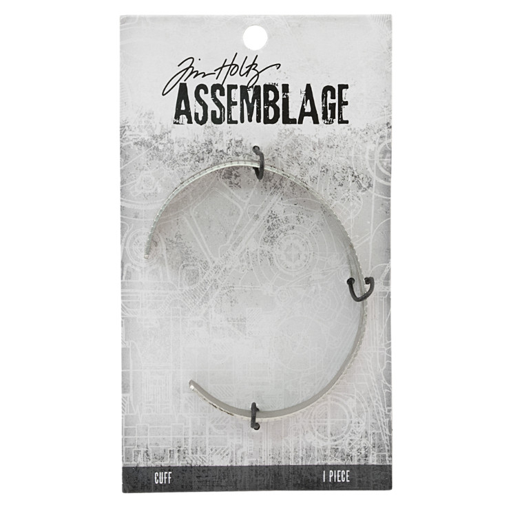 Tim Holtz Idea-Ology Assemblage Ruler Cuff Bracelet Antique Silver THA20106 New