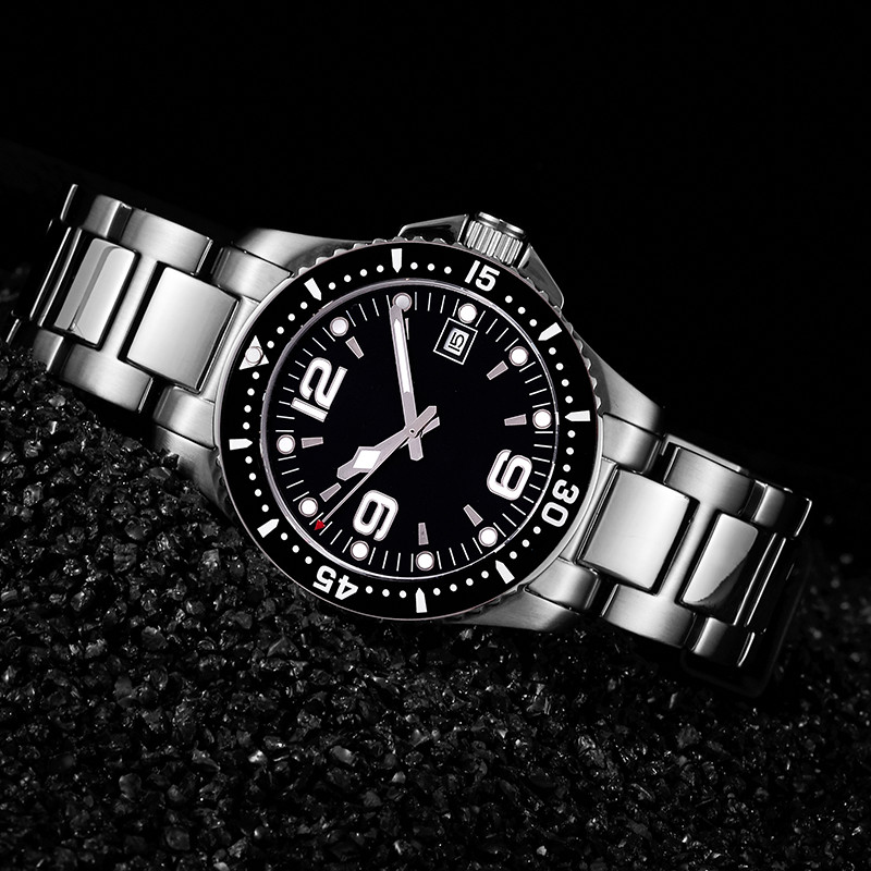 40mm Lume Black Dial Diver Watch, Automatic, Classic Luxury Style, Japan Miyota