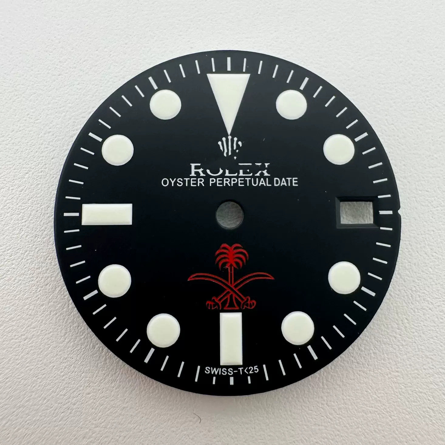 28.5mm Retro Black Watch Dial Green Lume for NH35 NH36 4R 7S Movement Accessorie