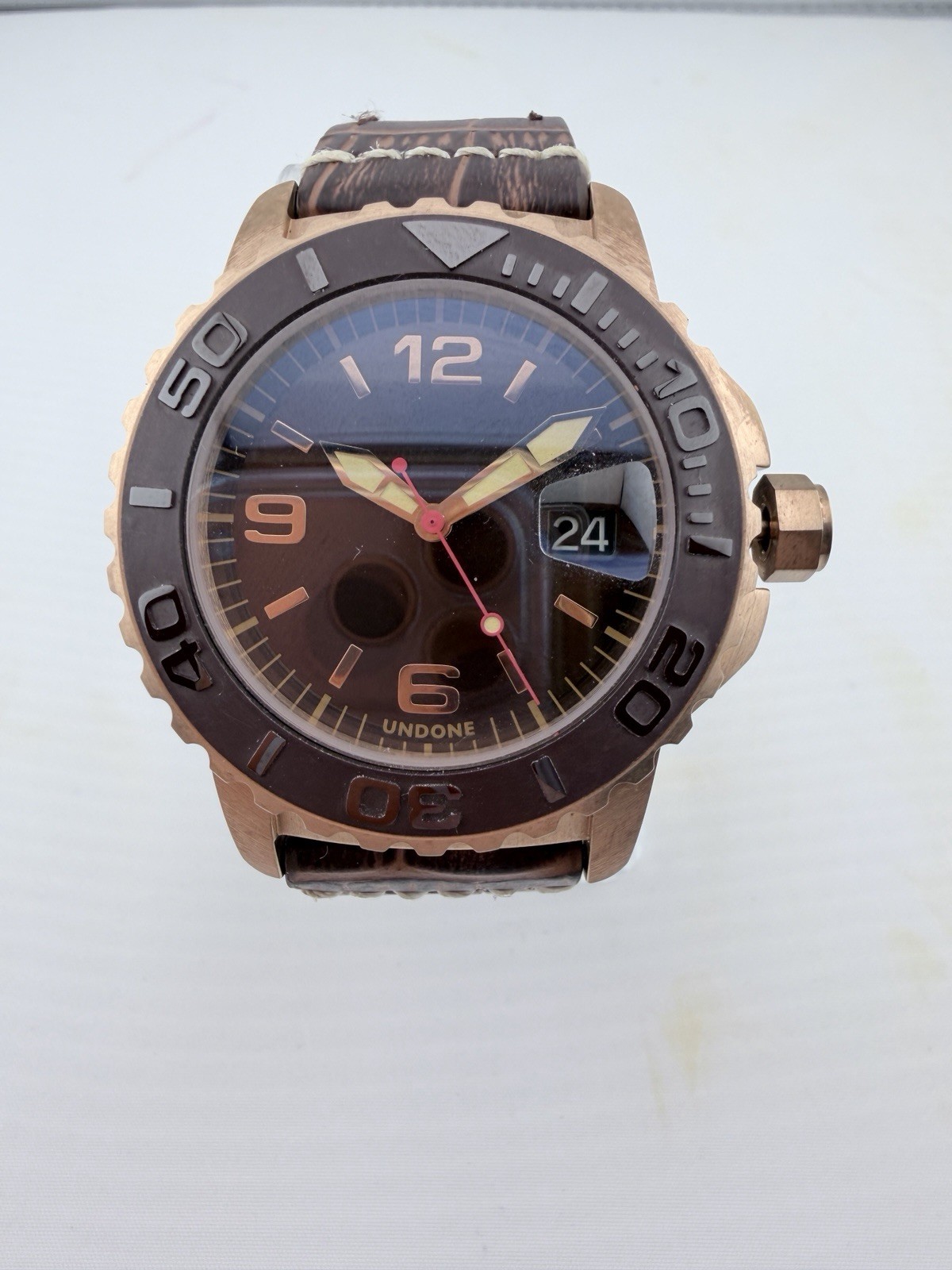 UNDONE Bronze Automatic NH35A Diver 100M CuSn8 Bronze / Dark Brown Dial 45mm