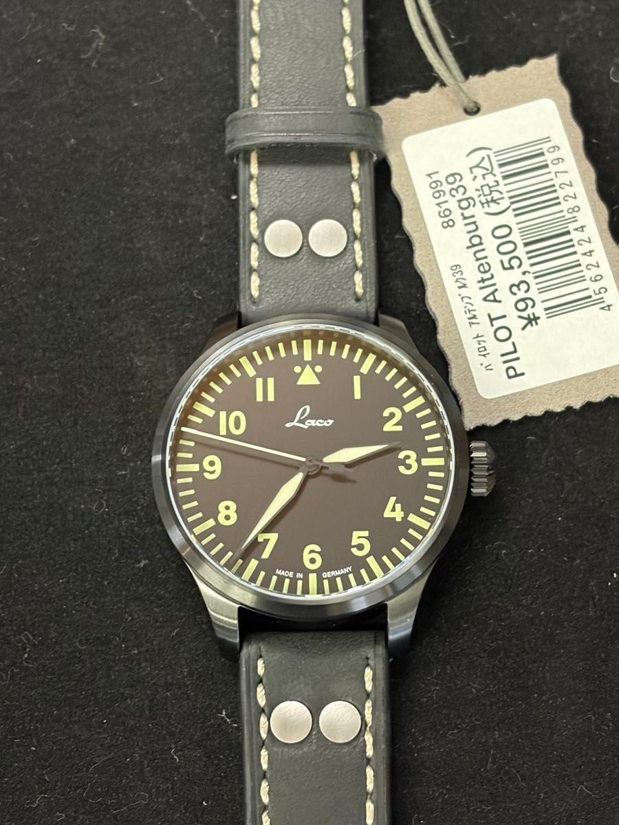 [B1P] Laco Pilot Altenburg 39 All Black 861991 Automatic Watch [g8t]