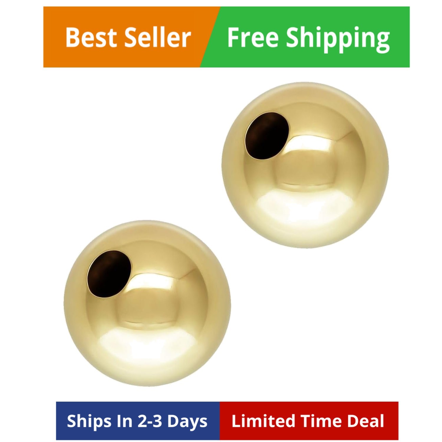 100pcs Real 1/20 14K Gold Filled Seamless 2mm 0.08 Inch Tiny Small Round Loos…