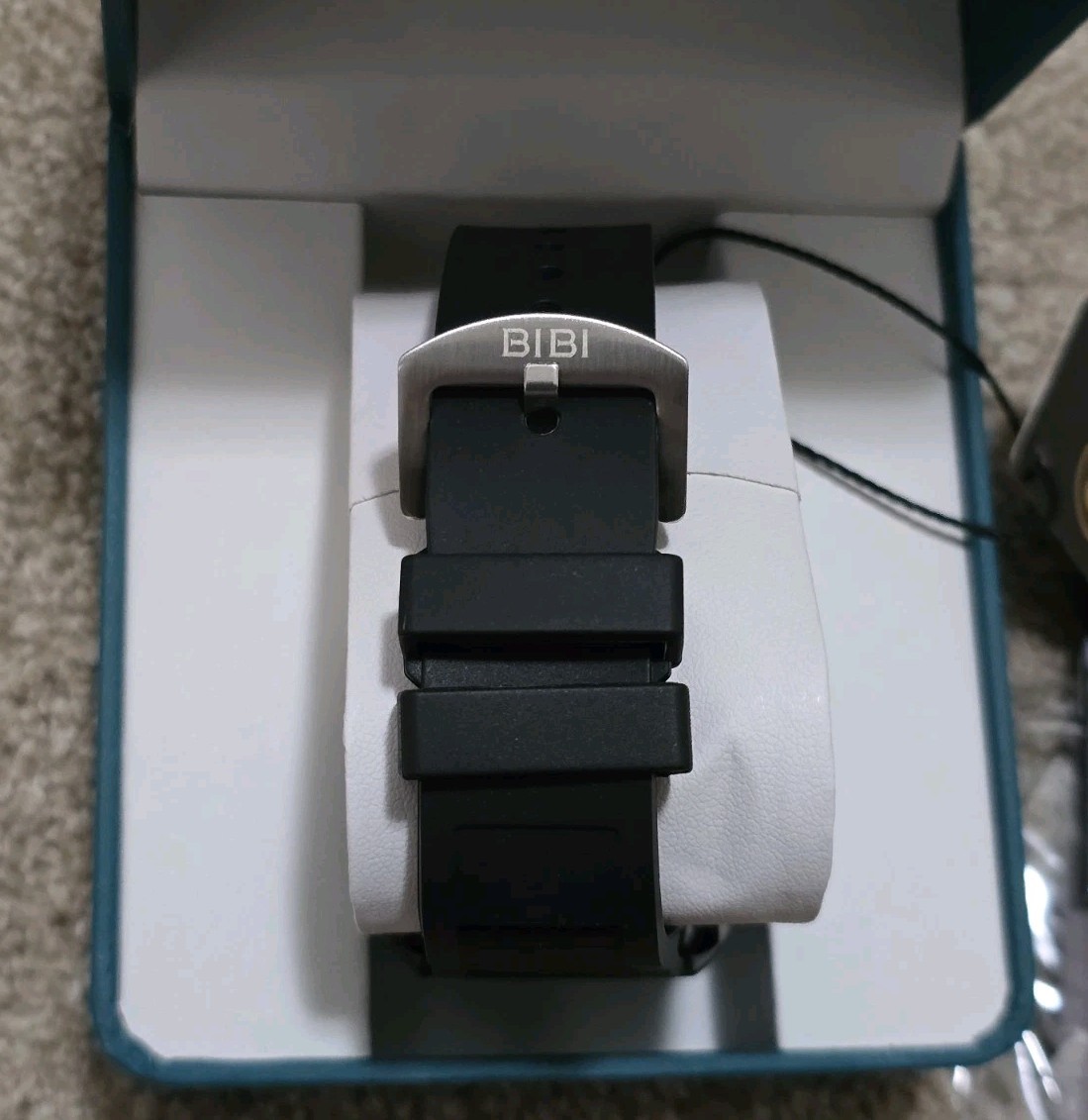 Brand New BIBI Men’s Automatic Skeleton Watch Black Barrel With Silicone Band