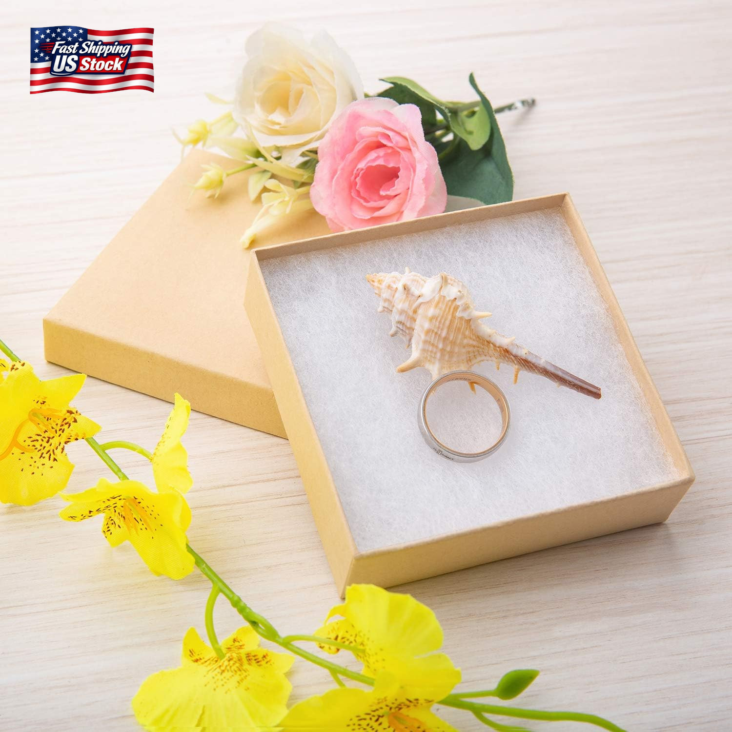 GEFTOL Jewelry Gift Boxes 20 Pack 3.5X3.5X1 Inch Cardboard Jewelry Boxes,Small G
