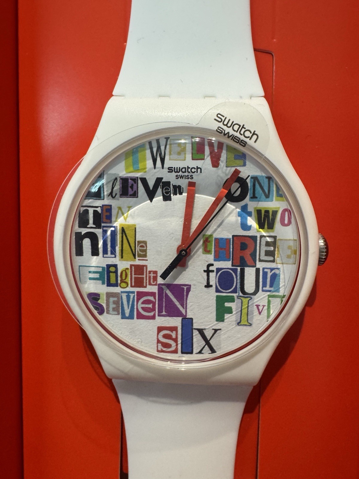 NEW🚨 Swatch MULTI COLLAGE SUOW132 41mm White Limited Edition Watch