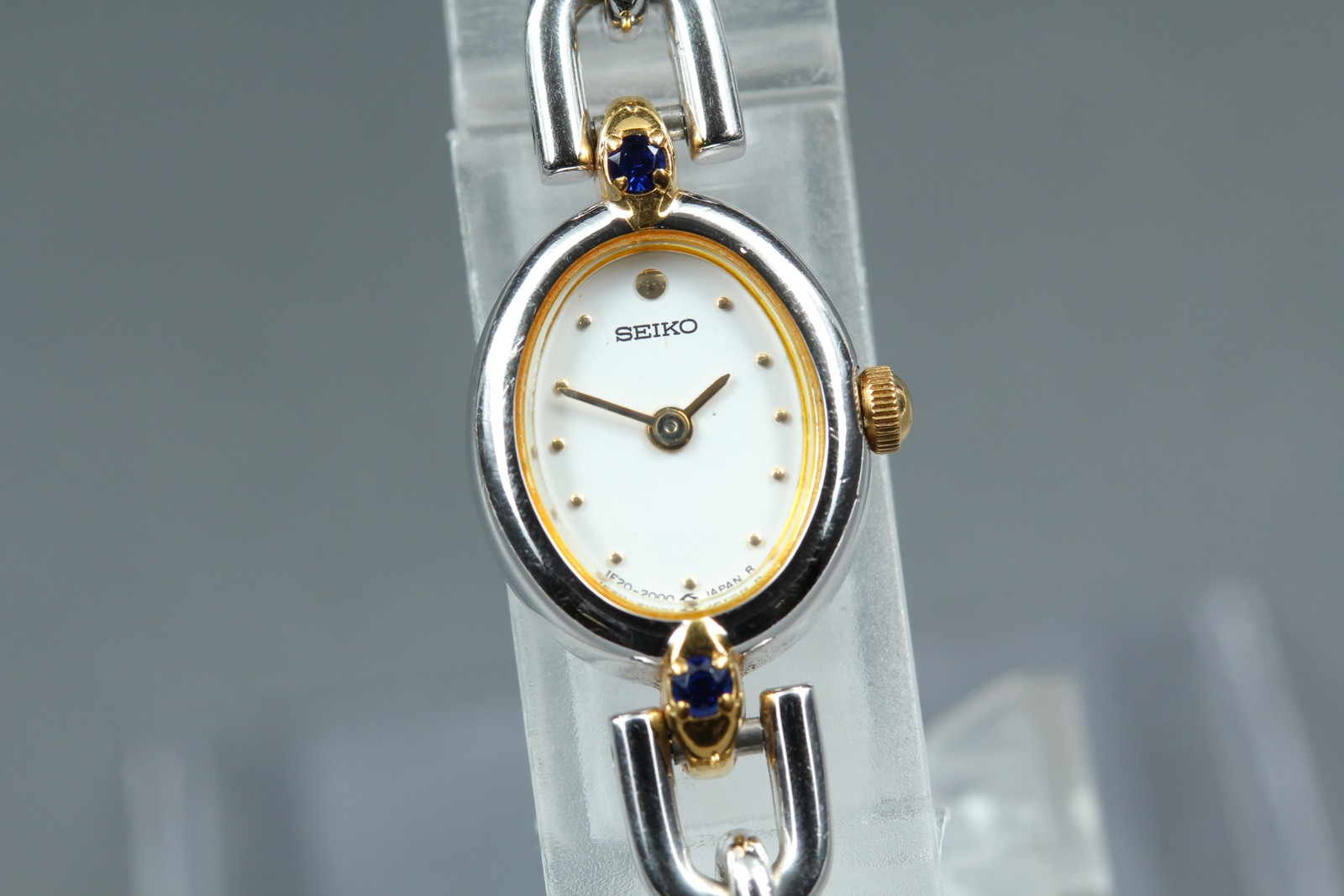 Vintage 1989 Exc+5 Seiko Tisse 1E20-6160 Two-Tone Quartz Womens Watch JAPAN