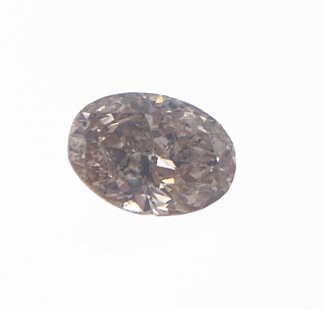 Natural Fancy Brown Salt & Pepper Diamond 0.15ct Oval Brilliant 4.2 x 3mm