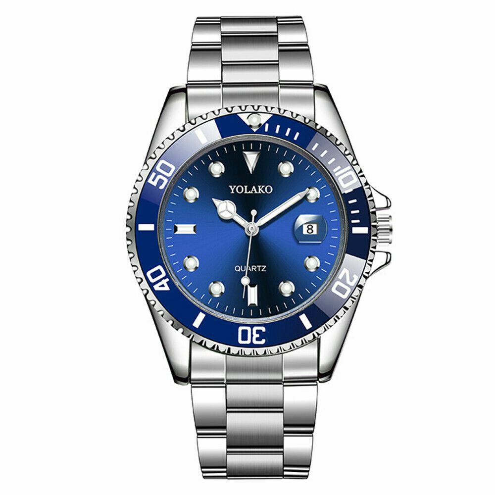 Classic Luxury Men’s Stainless Steel Casual Analog Date Quartz Wrist Watch UK