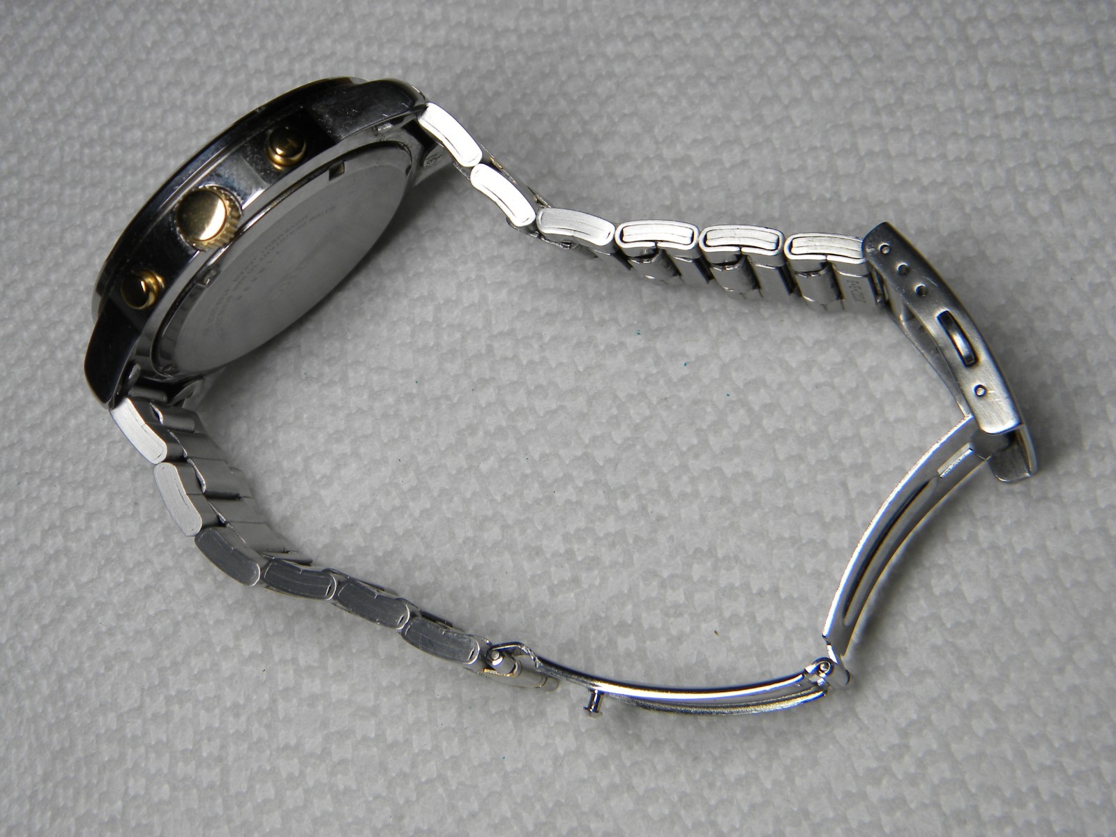 Seiko Chronograph 100M 4T53-00C0 with White Dial Very Short Band is Running