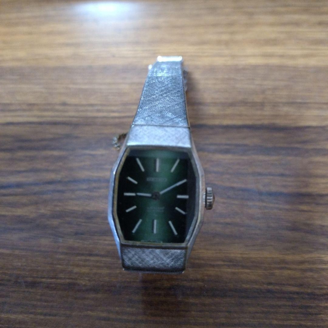 Showa Retro SEIKO Hand-wound Watch, Green, 23 Jewels, Model 1140-3190, Working C