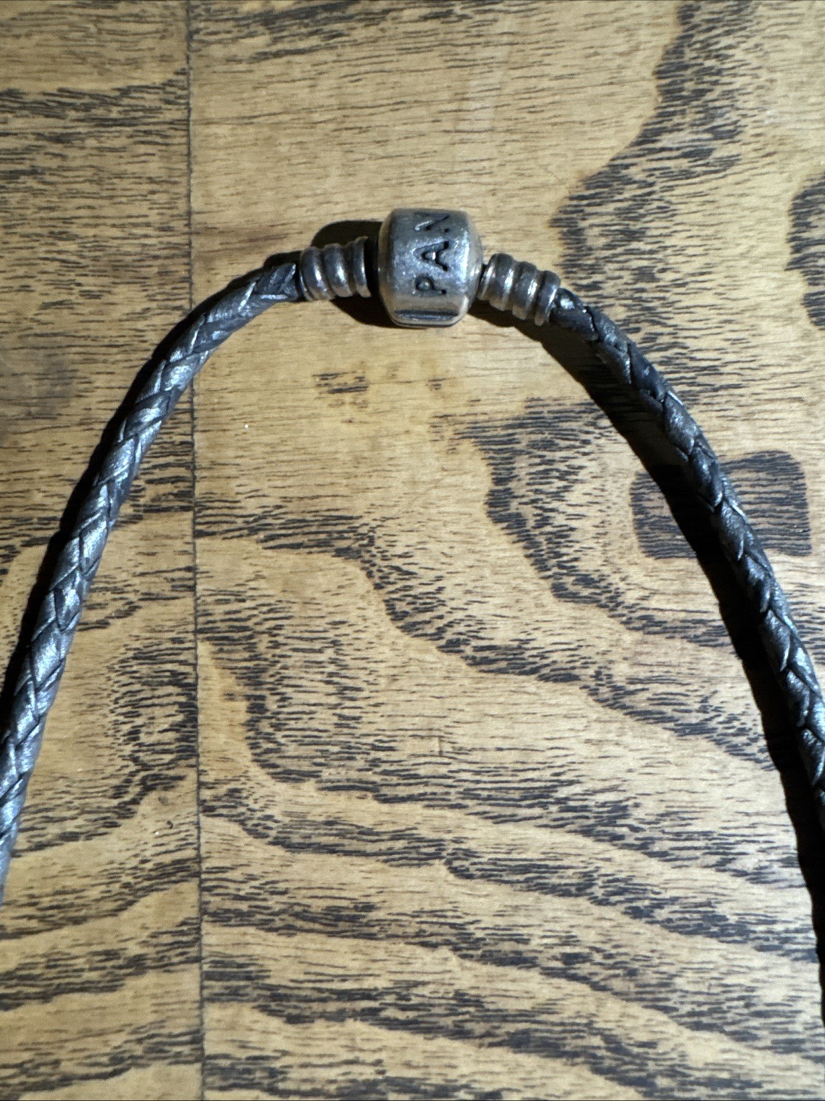 36cm/16in Sterling Vintage Pandora Pendant Necklace On Rope Cord