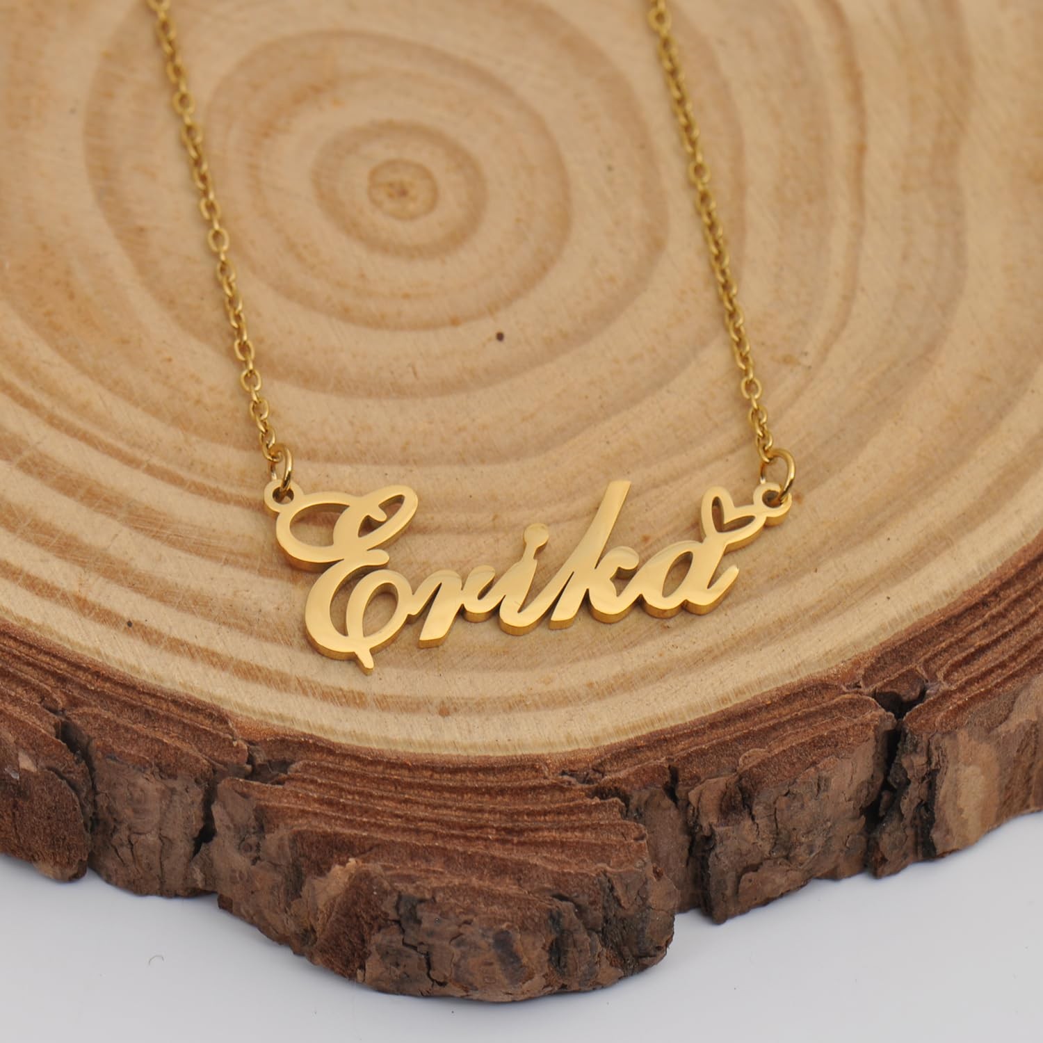 Emma Name Necklace for Women Stainless Steel Necklace Heart Pendant Jewelry Gift