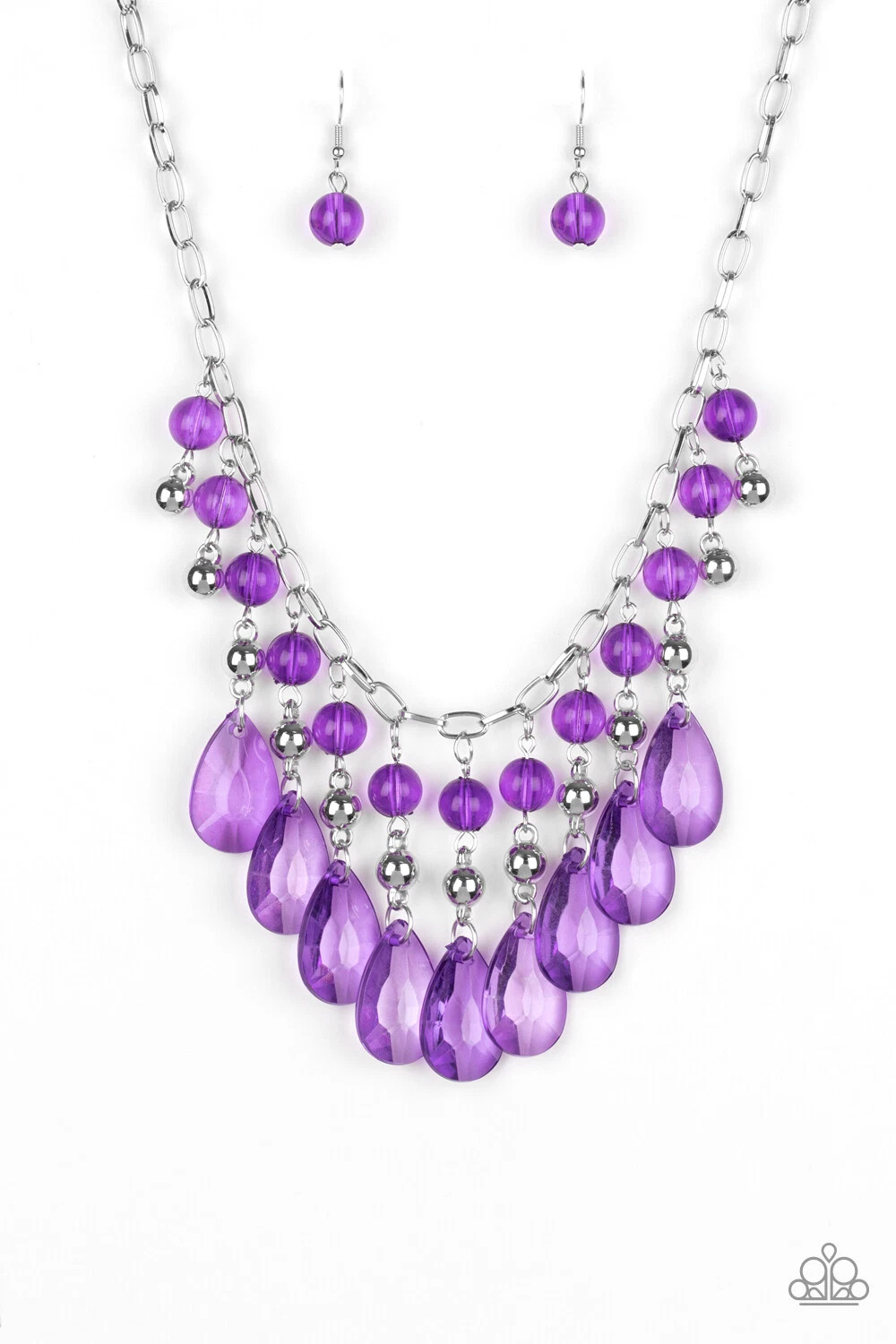 SN6 Paparazzi Jewelry Beauty School Dropout Purple Short Necklace