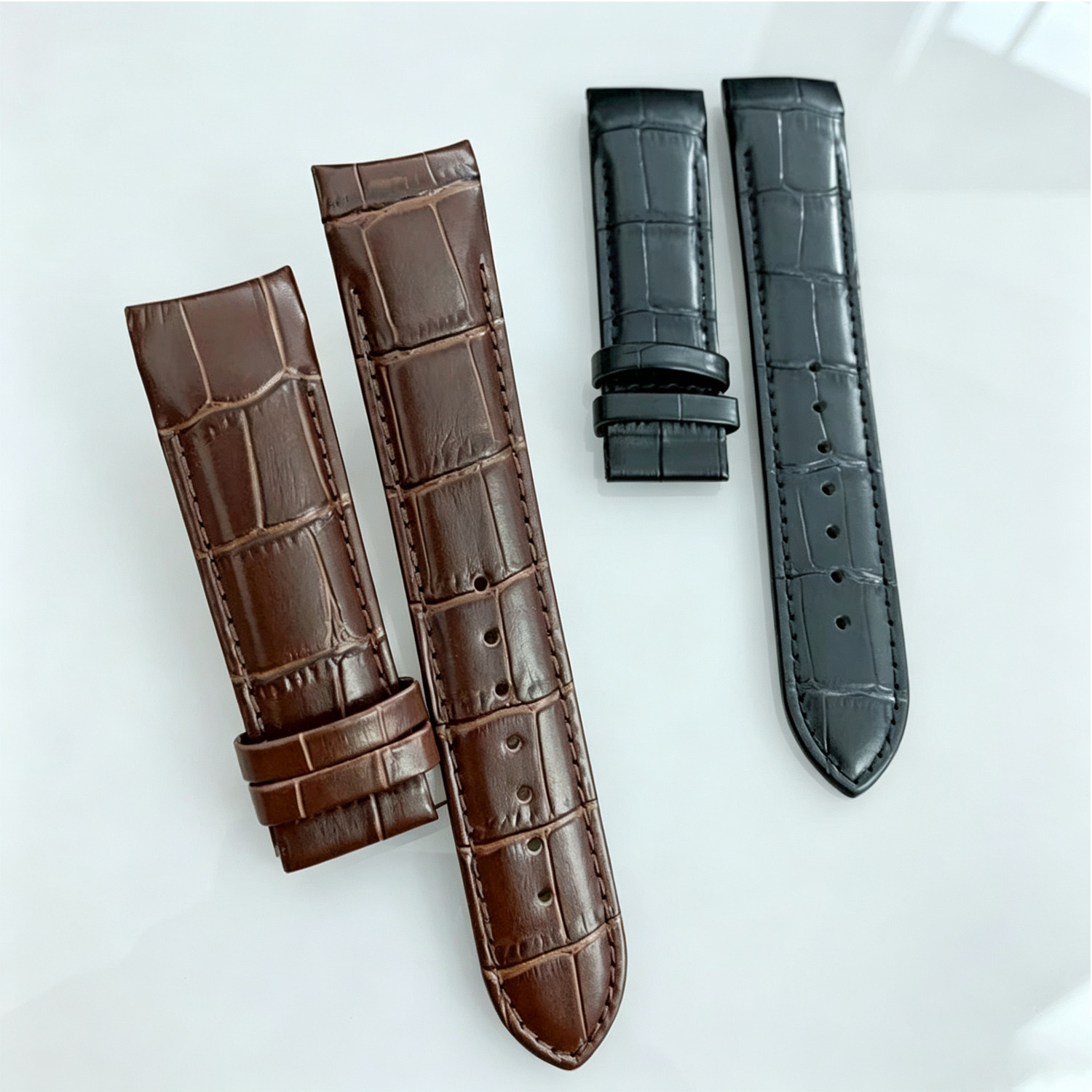 For Tissot Couturier T035 18mm/20mm/22mm/23/24mm Curved End Leather Band Strap