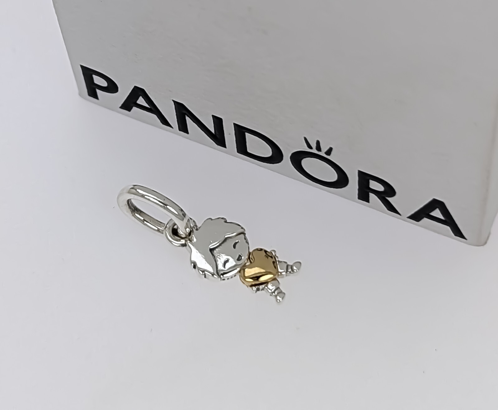 New 100% Authentic PANDORA 14K Gold & 925 Ale Happy Boy Dangle Charm 763602C00
