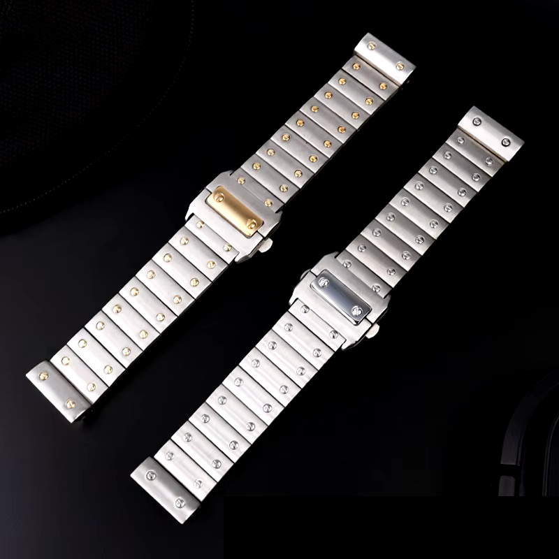 20 23 mm Steel Bracelet Watch Strap Band Fit For Cartier Santos Series Watches