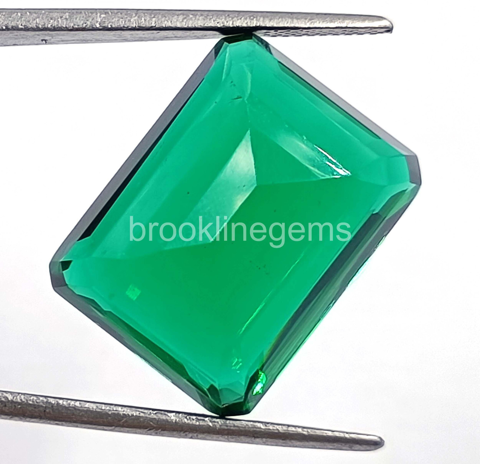 Natural Green Emerald 26.75 Ct Emerald Cut EGL Zambia Loose Gemstone 5ART