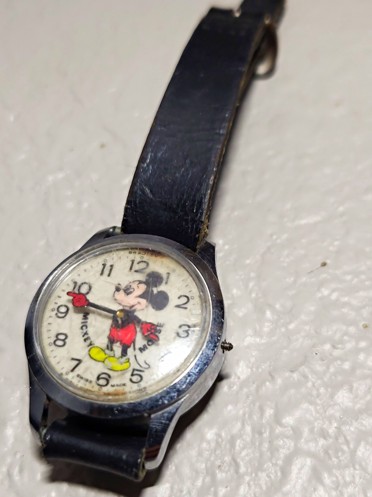 Bradley Swiss Made Disney Mickey Mouse Vintage Mechanical Manual Wind
