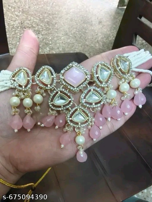 Indian Bollywood Designer Gold Plated Fashion Jewelry Necklace Earring Set