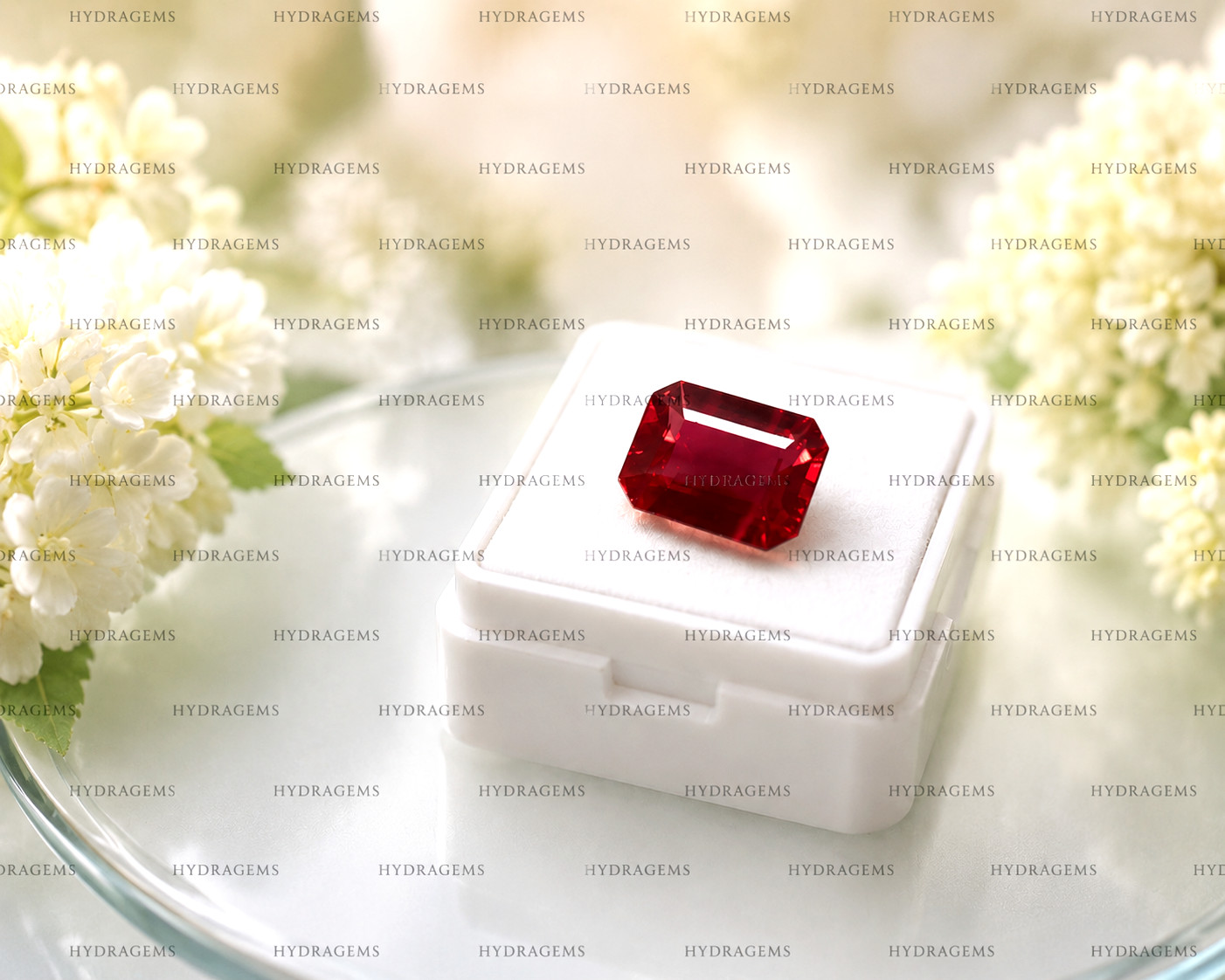 Burmese Pigeon Blood Ruby 12.55 Ct Natural Dark Red Emerald Cut Loose Gemstone