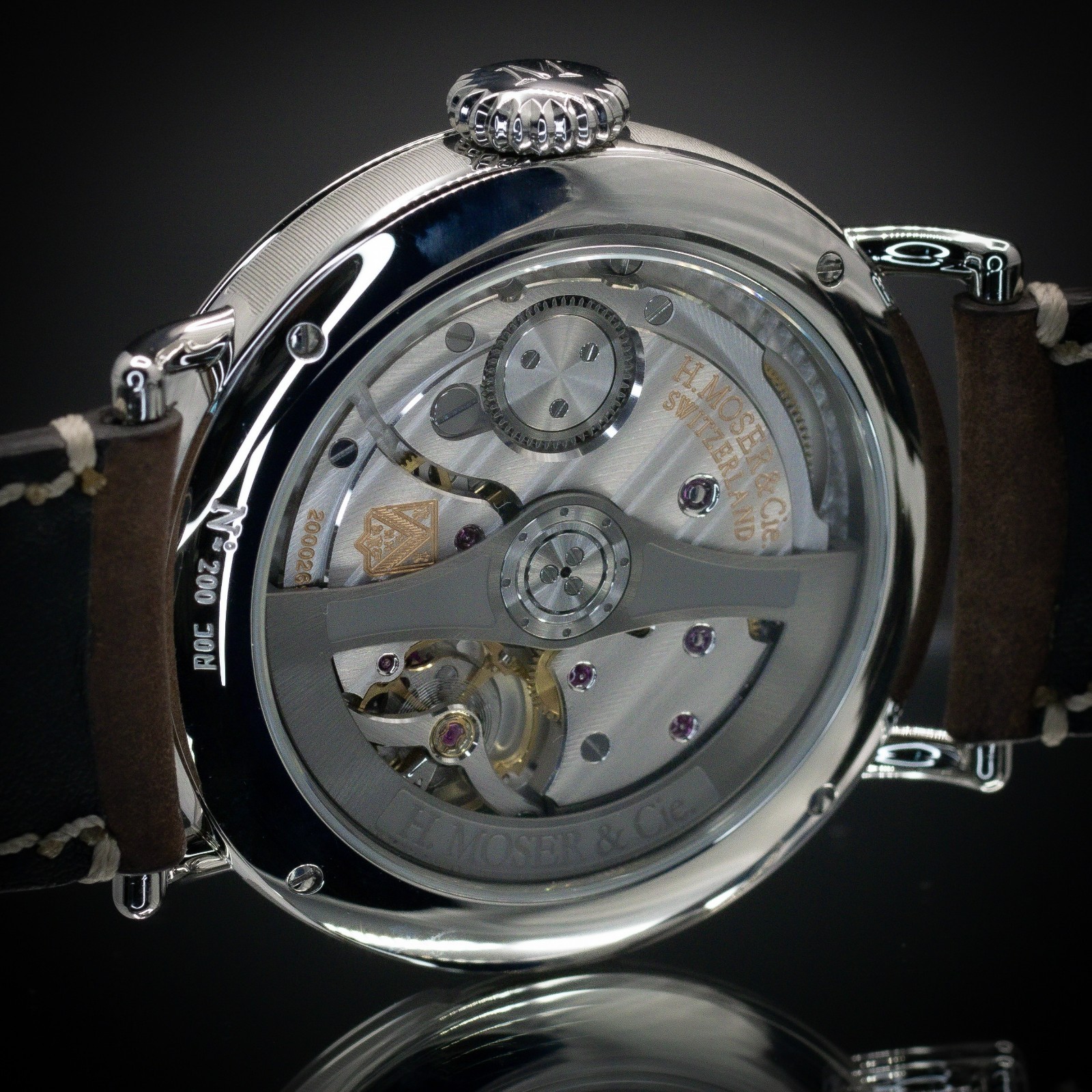 H. Moser & Cie. Heritage Centre Seconds Funky Blue FULL SET 42mm REF 8200-1201