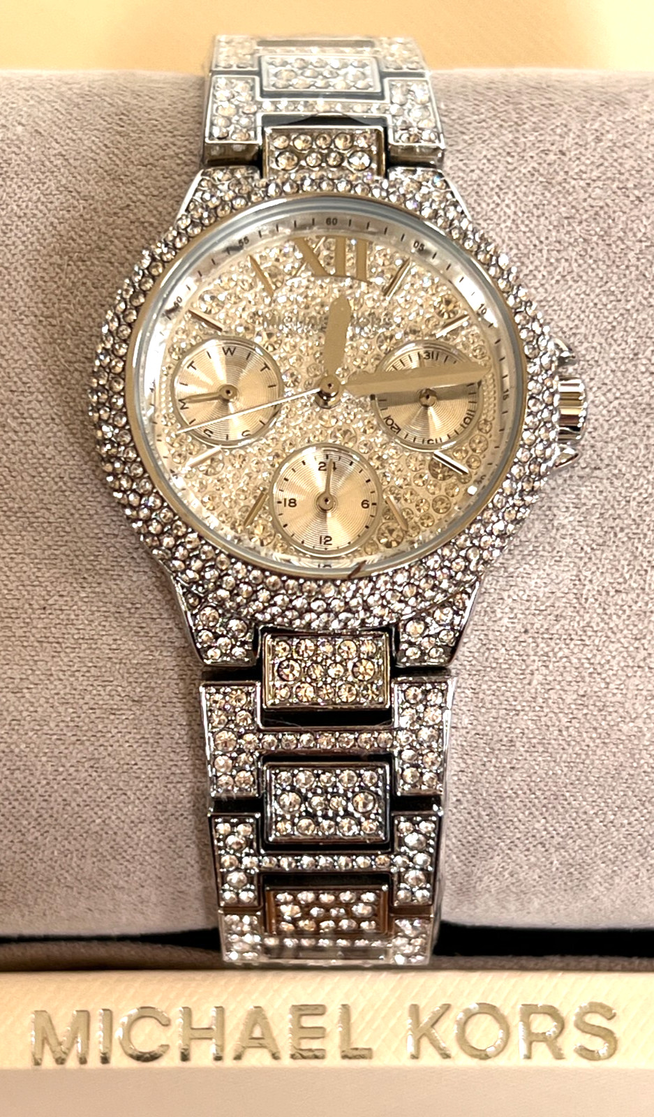 MICHAEL KORS MK6996 Mini Camille Pavé Silver-Tone Ladies Watch BNWT GiftBox $450